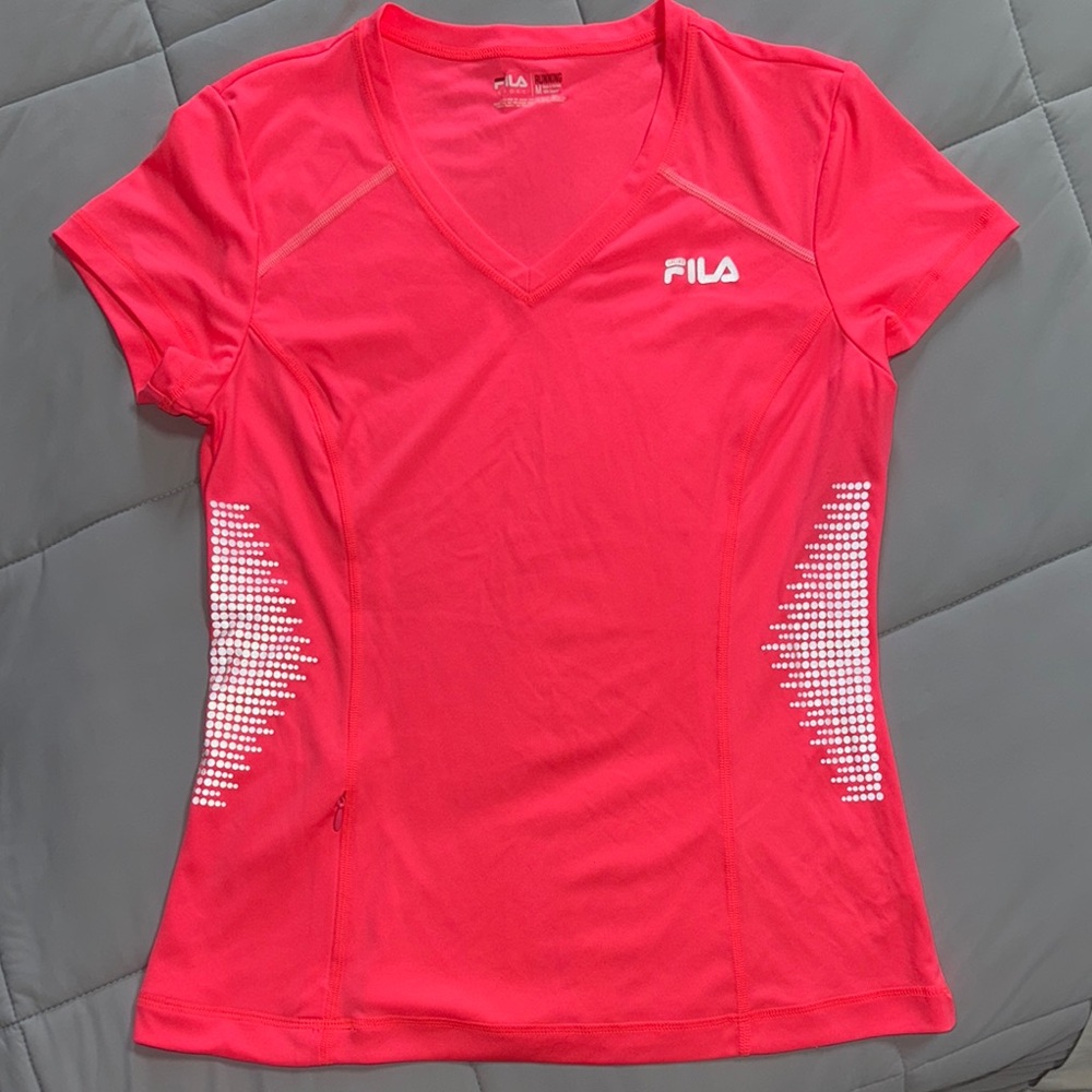 NWT Fila Bright Pink Short Sleeve Running Shirt